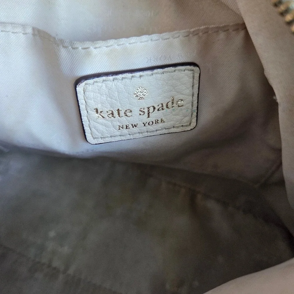 Kate Spade Hanna Southport Ave Crossbody Bag Beige Pebbled Leather WKRU7110